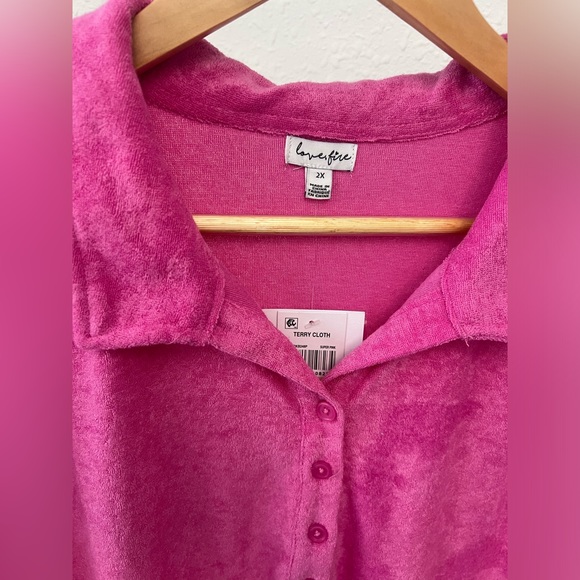 Love, Fire Terry Cloth Dress NWT - Picture 6 of 7